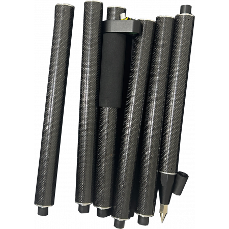 6-section fiberglass pole...
